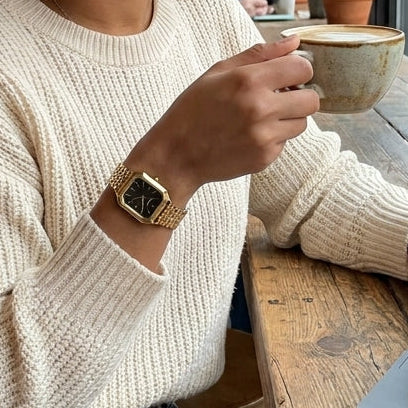 Premium 14k Gold Stainless Steel / Black