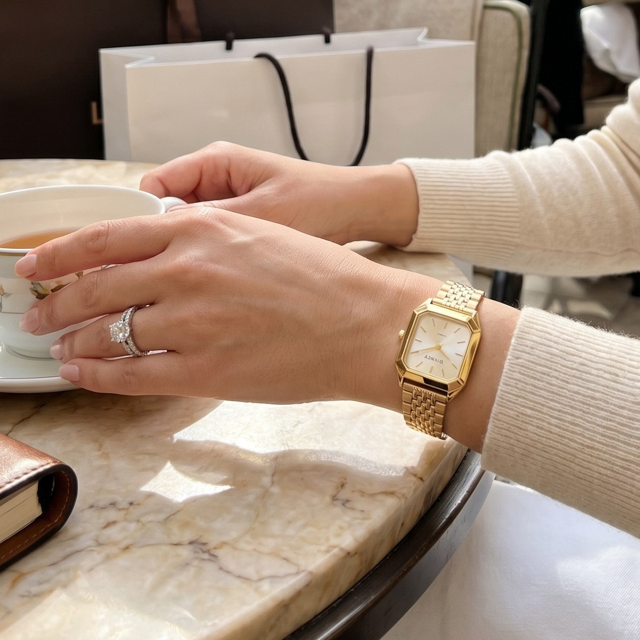 Premium 14k Gold Stainless Steel / White