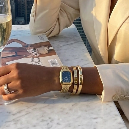 Premium 14k Gold Stainless Steel / Black