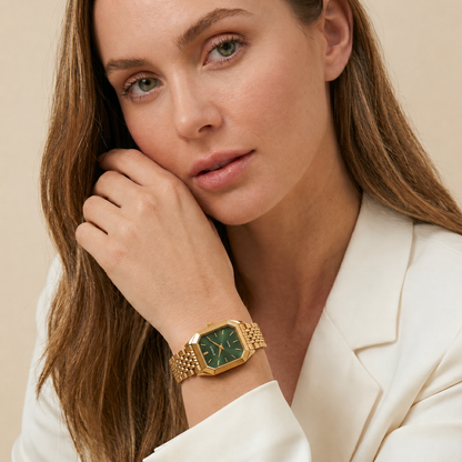 Premium 14k Gold Stainless Steel / Green