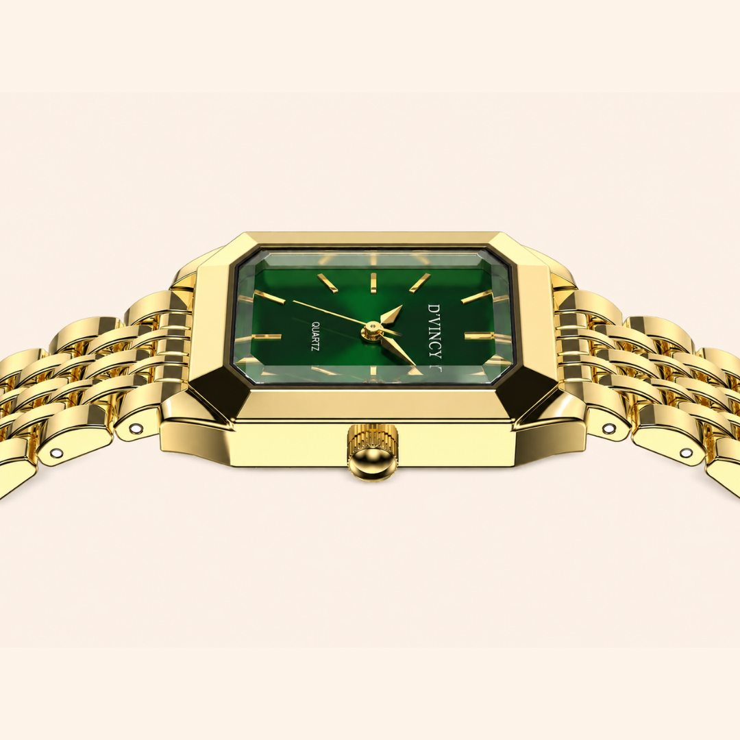 Premium 14k Gold Stainless Steel / Green