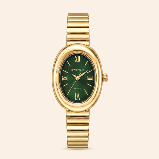 Premium 14k Gold Stainless Steel / Green