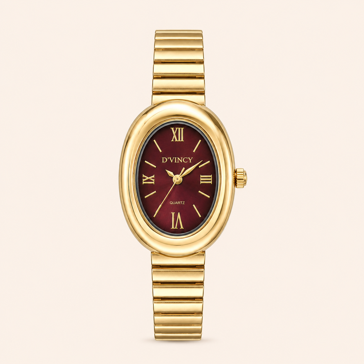 Premium 14k Gold Stainless Steel / Burgundy