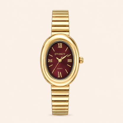 Premium 14k Gold Stainless Steel / Burgundy