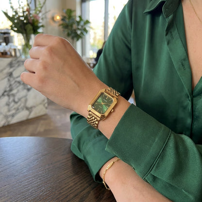 Premium 14k Gold Stainless Steel / Green