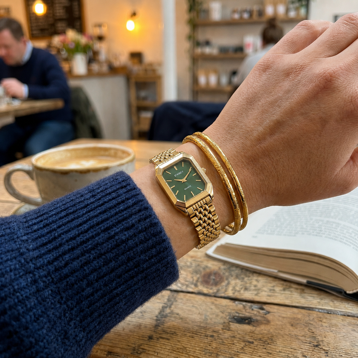 Premium 14k Gold Stainless Steel / Green