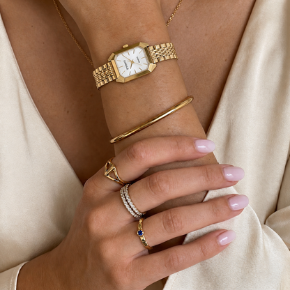 Premium 14k Gold Stainless Steel / White