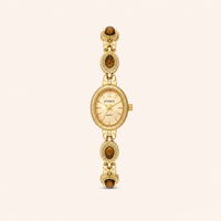 Premium 14k Gold Stainless Steel / Amber Stone