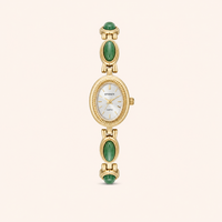 Premium 14k Gold Stainless Steel / Green Jade